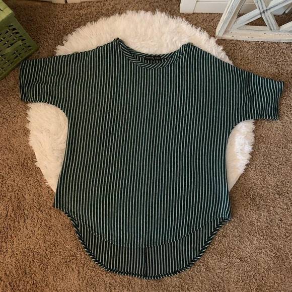 ❌SOLD❌ Kim & Cami Teal & White Stripe Womens Top 1X NWOT - Picture 13 of 15